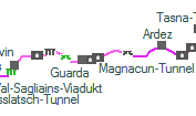 Magnacun-Tunnel szolgálati hely helye a térképen