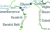 Kozelník viadukt szolgálati hely helye a térképen