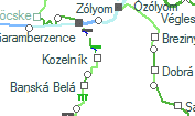 Kozelník szolgálati hely helye a térképen