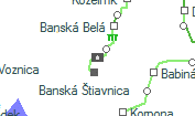 Banskoštiavnický tunel szolgálati hely helye a térképen