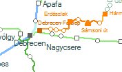 Debrecen-Kondoros szolgálati hely helye a térképen