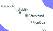 Pétervárad szolgálati hely helye a térképen