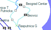Beovoz szolgálati hely helye a térképen