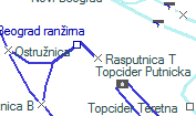 Rasputnica T szolgálati hely helye a térképen
