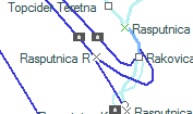 Rasputnica R szolgálati hely helye a térképen