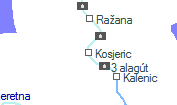 Kosjeric szolgálati hely helye a térképen