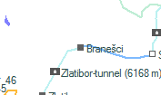 Branešci szolgálati hely helye a térképen