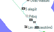 Priboj szolgálati hely helye a térképen