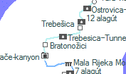 Trebesica–Tunnel (5122 m) szolgálati hely helye a térképen