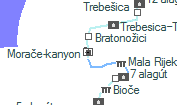 Morače-kanyon szolgálati hely helye a térképen