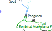Podgorica szolgálati hely helye a térképen