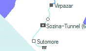 Sozina–Tunnel (6172 m) szolgálati hely helye a térképen