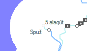 Spuž szolgálati hely helye a térképen