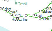 Rrogozhinë szolgálati hely helye a térképen
