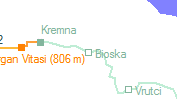 Bioska szolgálati hely helye a térképen