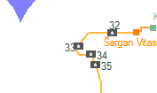 33 szolgálati hely helye a térképen