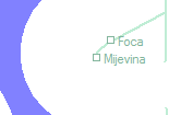 Mijevina szolgálati hely helye a térképen