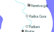 Raška Gora szolgálati hely helye a térképen
