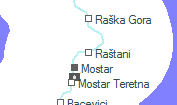 Raštani szolgálati hely helye a térképen