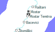 Mostar Teretna szolgálati hely helye a térképen