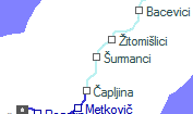 Šurmanci szolgálati hely helye a térképen