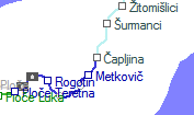 Čapljina szolgálati hely helye a térképen