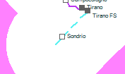 Sondrio szolgálati hely helye a térképen