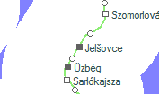 Jelšovce szolgálati hely helye a térképen