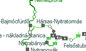 Hrsas-Nyitratorms szolglati hely helye a trkpen