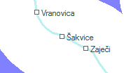 Šakvice szolgálati hely helye a térképen