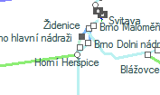 Horní Heršpice szolgálati hely helye a térképen