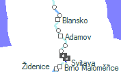 Adamov szolgálati hely helye a térképen