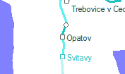 Opatov szolgálati hely helye a térképen