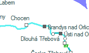Brandys nad Orlici szolgálati hely helye a térképen