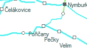Pořičany szolgálati hely helye a térképen
