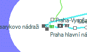 Praha Masarykovo nádraži szolgálati hely helye a térképen