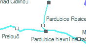 Pardubice Rosice nad Labem szolgálati hely helye a térképen