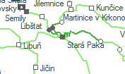 Stará Paka szolgálati hely helye a térképen