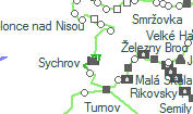 Sychrovsky szolgálati hely helye a térképen