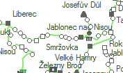 Jablonec nad Nisou zastávka szolgálati hely helye a térképen