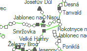 Smržovka viadukt szolgálati hely helye a térképen