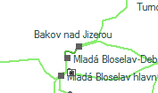 Bakov nad Jizerou szolgálati hely helye a térképen