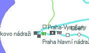 Praha-Vysočany szolgálati hely helye a térképen