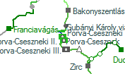 Porva-Cseszneki I. szolglati hely helye a trkpen