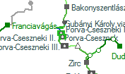 Porva-Cseszneki II. szolgálati hely helye a térképen