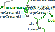 Porva-Cseszneki III. szolgálati hely helye a térképen
