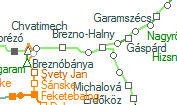 Breznóbánya külváros szolgálati hely helye a térképen