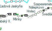 Mlynecký szolgálati hely helye a térképen