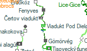 Viadukt Pod Dielom szolgálati hely helye a térképen