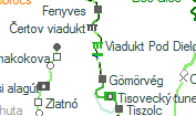 Bánovo most ponad cestu szolgálati hely helye a térképen